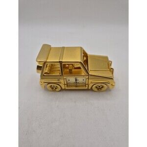 Vintage Miniature Timex Car Desk Clock. New Battery. MINT.